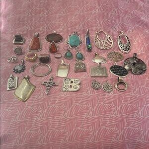 Elegant Silver and Turquoise Pendant Collection